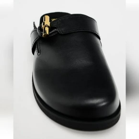 Zara Shoes - ZARA FLAT BUCKLED CLOGS